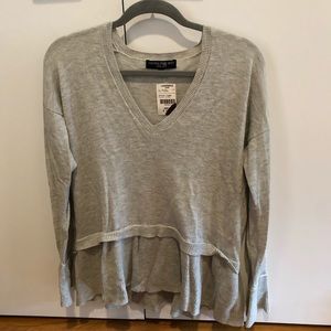 NWT Central Park West ruffle v neck sweater
